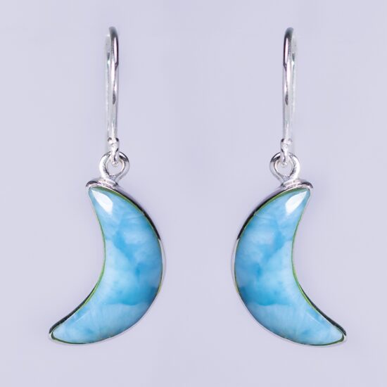 Larimar Crescent Moon Earrings jewelry suppliers near me