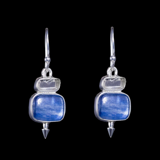 Kyanite Crystal Arrow Tip Earrings