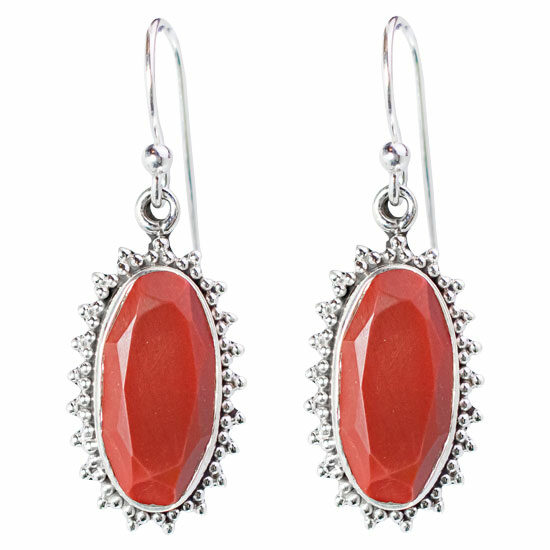 Red Jasper Courage Earrings exclusive and rare gemstones