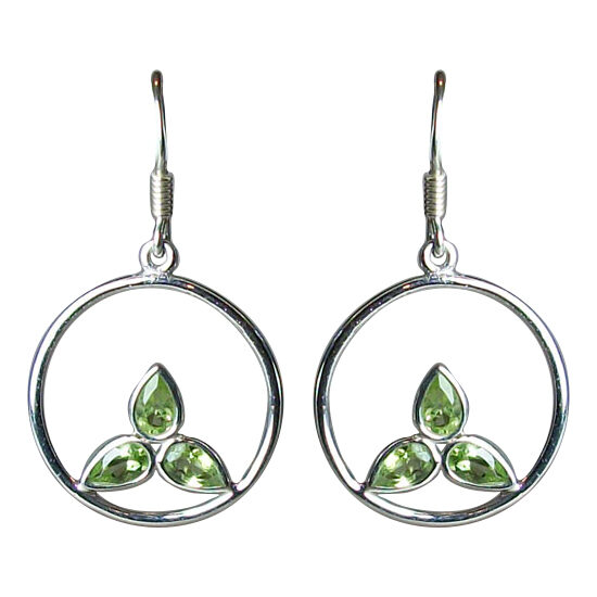 Peridot Leaf Cluster Earrings jewelry supply warehouse natural stones