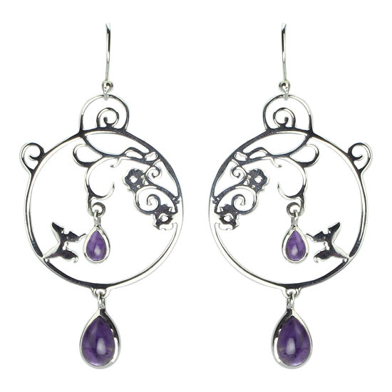 Amethyst Thistle Garden Earrings hand-picked jewelry for retailers