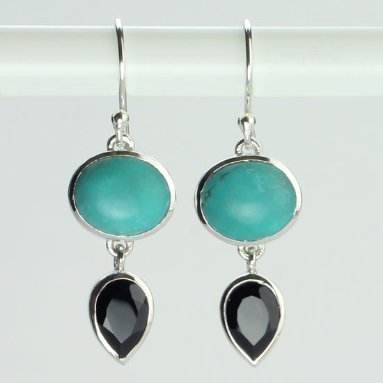 Turquoise Black Spinel Earrings jewelry supply warehouse natural stones