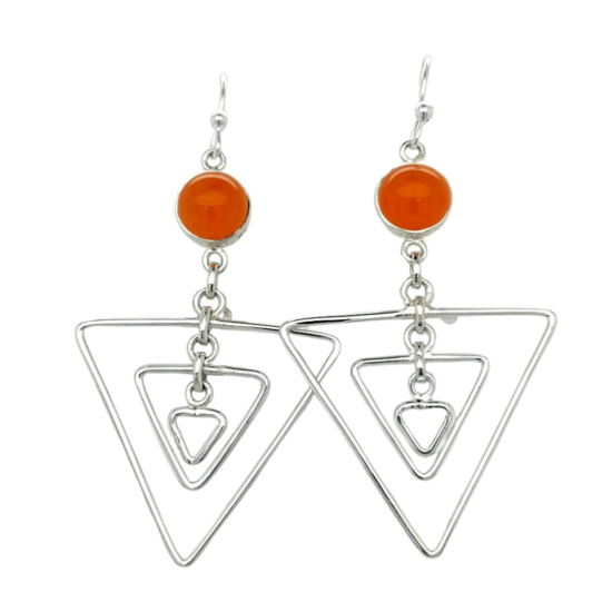 Triangle Fun Earrings hypoallergenic silver jewelry necklace supplier