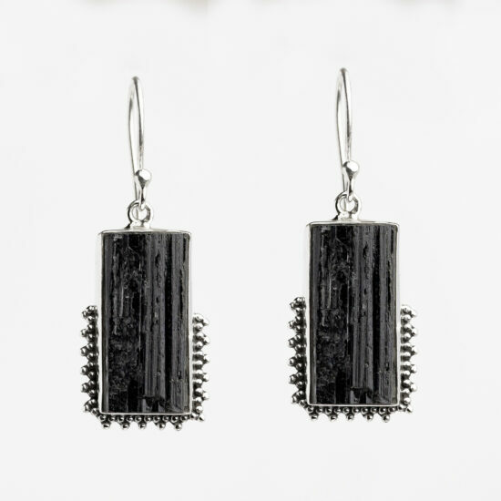 Black Tourmaline Soul Warrior Earrings exclusive designer luxury jewelry wholesaler