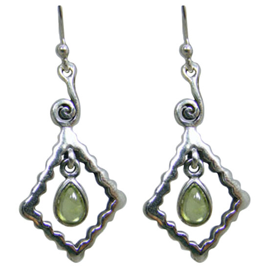 Peridot Diamond Shape Earrings jewelry supply warehouse natural stones