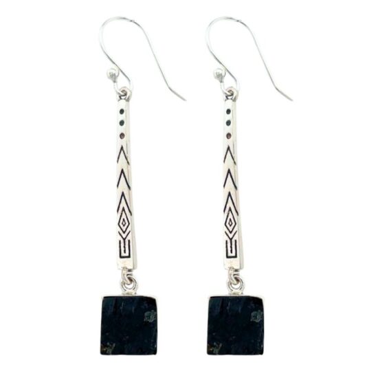 Black Tourmaline Sister Venus Earrings sterling silver wholesale natural gemstone jewelry