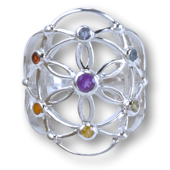 Chakra Flower of Life Ring wholesale jewelry supply companies wholesale jewelry vendors