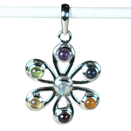 Chakra Flower of Joy Pendant ethically handcrafted exclusive designs fashion jewelry