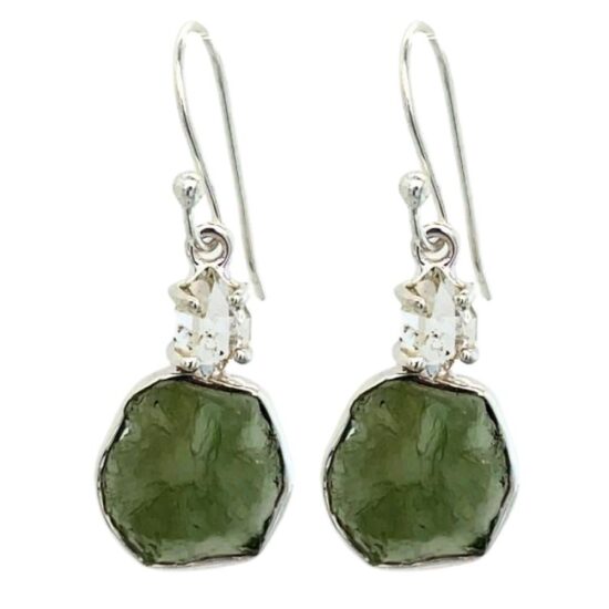 Moldavite Gem Earrings