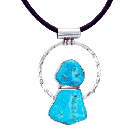 Turquoise Super Power Tribe Pendant vendor direct unique sterling silver genuine gemstone jewelry wholesale