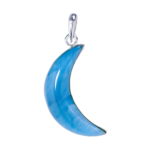 Larimar Crescent Moon Pendant wholesale-only family business USA