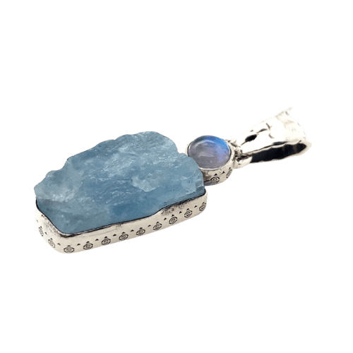Aquamarine Moonstone True Blue Pendant genuine unique jewelry wholesale suppliers