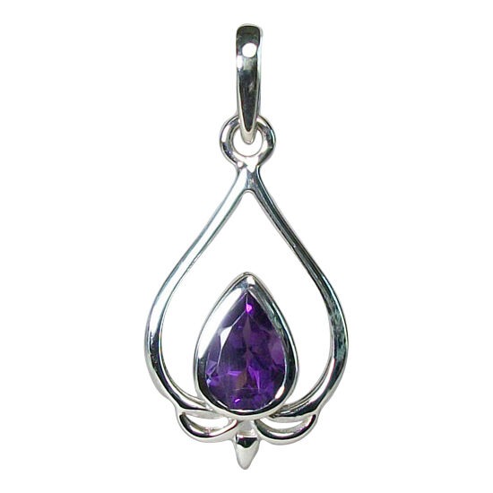 Lovely Lotus Petal Pendant wholesale sterling silver gemstone jewelry