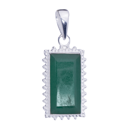 Aventurine Lucky Pendant wholesale gemstone sterling silver jewelry