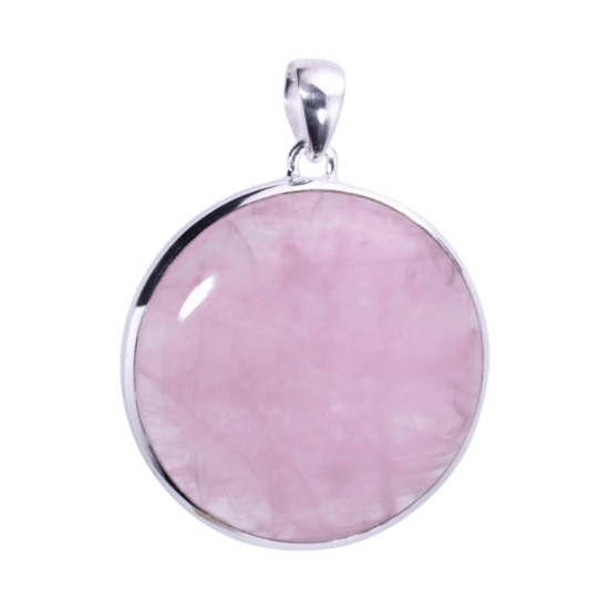 Rose Quartz Lush Lotus Pendant wholesale genuine gemstone jewelry vendor