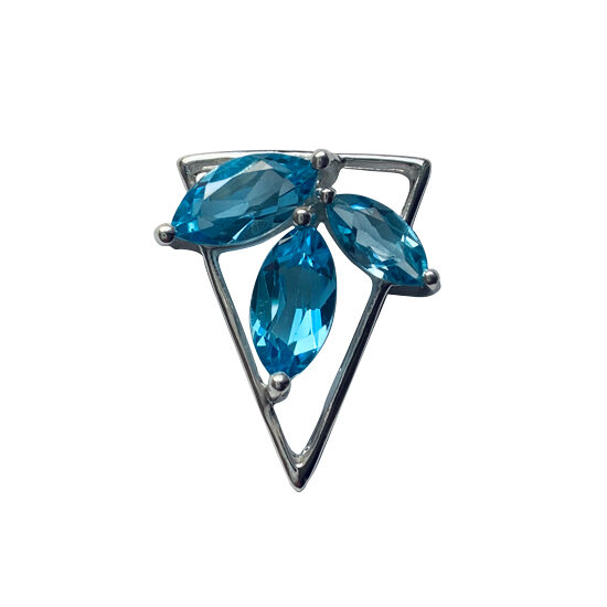 Blue Topaz Pretty Petals Pendant