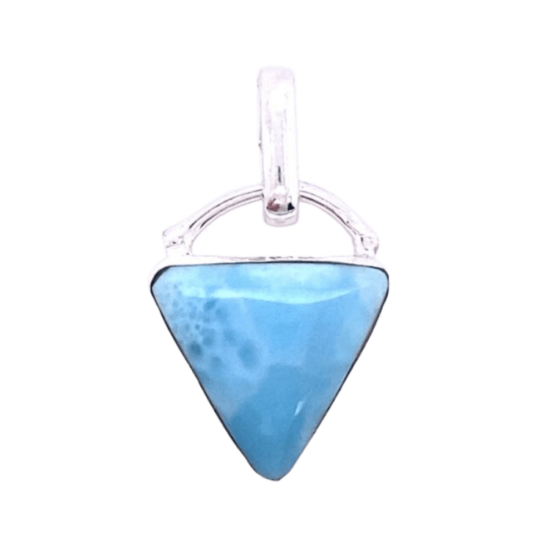 Larimar Pink Conch Reversible Pendant ethically-sourced beautifully handcrafted gemstone jewelry