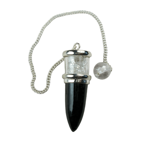 Black Tourmaline Herkimer Diamond Pendulum jewelry supplies wholesale near me