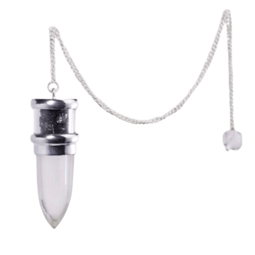 Clear Quartz Black Tourmaline Pendulum sterling silver wholesale jewelry supplies