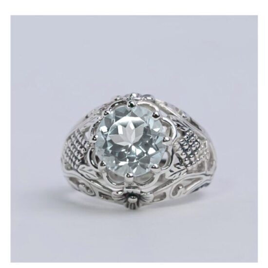 White Topaz Celtic Thistle earring wholesale vendors sterling silver