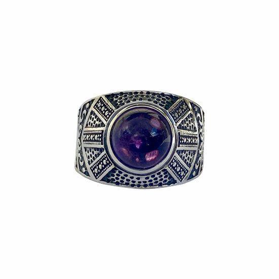 Amethyst Thor's Thunder Ring exclusive and rare gemstones