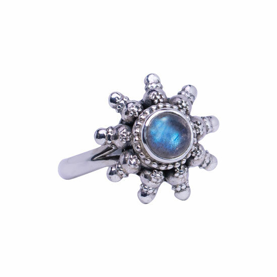 Labradorite Tribal Sun Ring custom-made wholesale accessories for your boutique or store