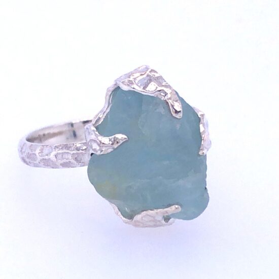 Rough Aquamarine Bloom Ring best wholesale sterling silver wholesale jewelry