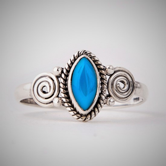 Turquoise Cosmic Swirls Ring