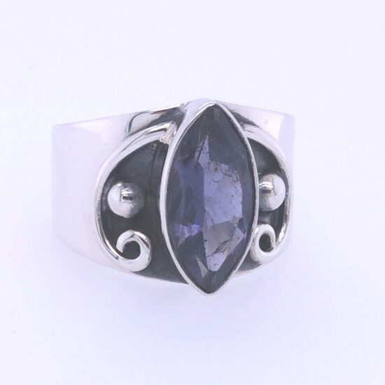 Iolite Cavalier Ring wholesale sterling silver natural gemstone jewelry