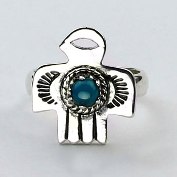 Turquoise Thunderbird Totem Ring bulk jewelry supplies wholesale buy earrings in bulk