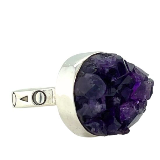 Amethyst Druzy Artisan Ring sterling silver suppliers sterling silver wholesale jewelry supplies