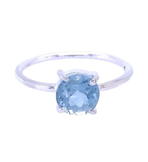 Aquamarine Aware Ring natural gemstone artisan jewelry