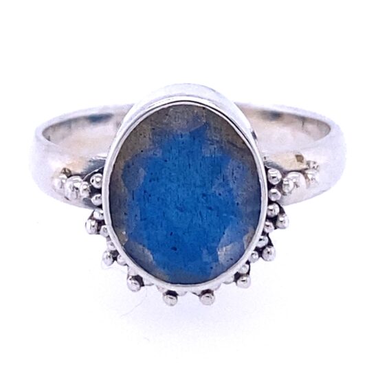 Labradorite Blue Flash Oval Ring hand-picked jewelry for retailers crystal gemstones