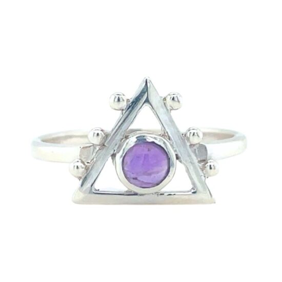 Amethyst Sacred Elements Ring life is sacred uplift your energy