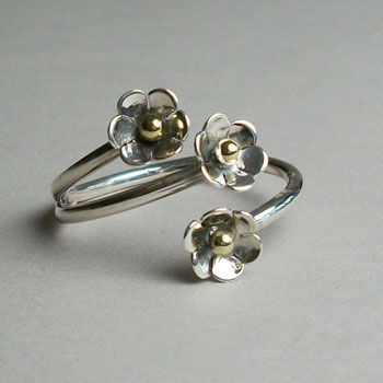 Florets Adjustable Ring wholesale sterling silver unique jewelry