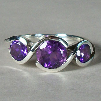 Amethyst Twister Ring wholesale sterling silver jewelry