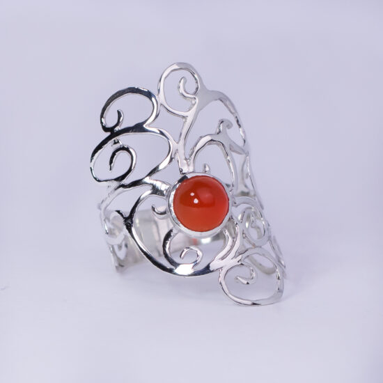 Carnelian Spiral Swirls Ring wholesale sterling silver gemstone jewelry