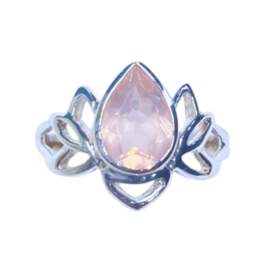 Rose Quartz Lotus Ring wholesale supplier luxury gemstones