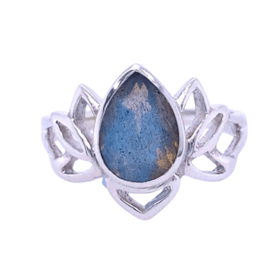 Labradorite Lotus Ring luxury gemstones wholesale vendor