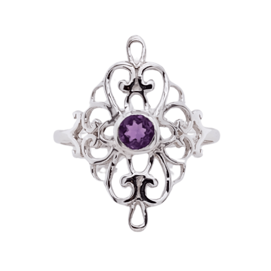 Amethyst Filigree Ring wholesale sterling silver jewelry top quality local vendor