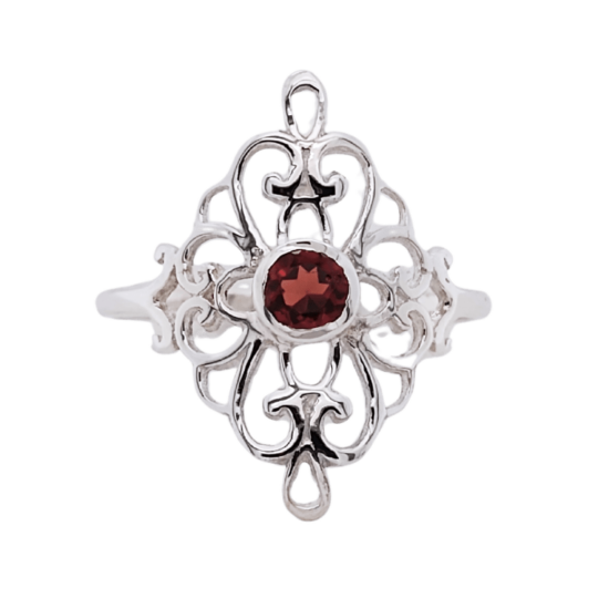 Garnet Filigree Ring wholesale sterling silver jewelry top quality local vendor