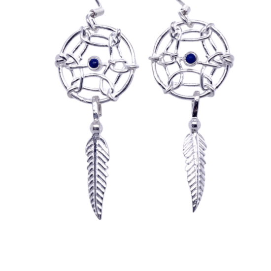 Lapis Lazuli Dreamcatcher Earrings best wholesale jewelry suppliers bohemian jewelry