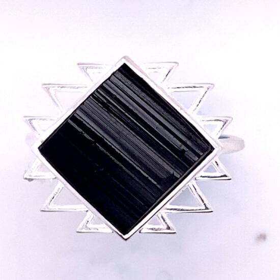 Black Tourmaline Sacred Geo Ring bulk jewelry supplies wholesale